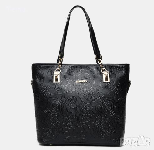 Комплект от 6 броя луксозни дамски чанти /Цвят: Черен;, снимка 3 - Чанти - 46467074
