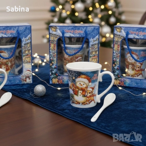 Коледни, подаръчни комплекти с чаши, различни цени , снимка 7 - Чаши - 52571198