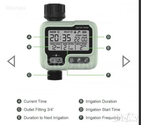 Таймер за поливане от чешма под налягане HCT-322 HCT-322, снимка 2 - Градинска техника - 48263391