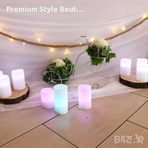 LED восъчна свещ с ефект на трептене 1бр