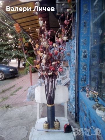 Сухи цветя във ваза от гранати , снимка 1 - Вази - 46162090