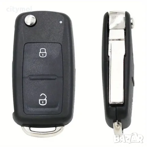 Кутия за ключ VW/Seat/Scoda 2 бутона и острие, за Passat, Golf, Polo, Eos, Jetta Beetle, Up, Tigua, снимка 2 - Аксесоари и консумативи - 49220524