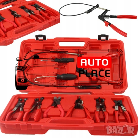 Комплект клещи за скоби за водни съединения 9 части Mar–Pol