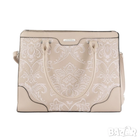 Елегантна дамска чанта с бродирани детайли и много отделения, снимка 6 - Чанти - 52097929