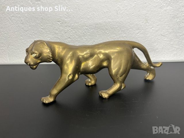 Големи бронзови фигури на лъв и лъвица / прайд. №5359, снимка 6 - Антикварни и старинни предмети - 45669681