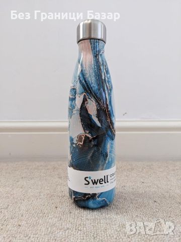 Нова Изолирана бутилка S'well 500ml, Ocean Marble държи студено и горещо, снимка 10 - Други стоки за дома - 46435061