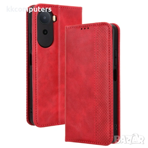 Ретро Кожен Калъф Портфейл за Xiaomi Redmi A7 Pro 4G - Магнитен, Стойка, Слотове, 4 цвята, снимка 4 - Калъфи, кейсове - 54293523