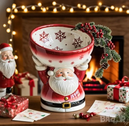 Молд кашпа дядо Коледа с купа, снимка 4 - Форми - 51742447