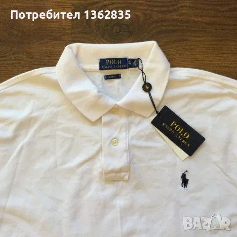 НОВА оригинална бяла поло тениска с яка POLO RALPH LAUREN размер XL от САЩ , снимка 3 - Тениски - 47008282