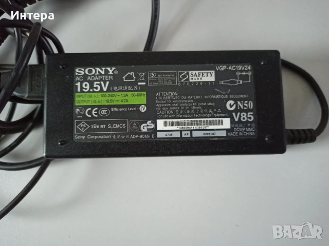 Sony AC Adapter 19.5V ⎓ 4.7A ADP-90MH B VGP-AC19V24 