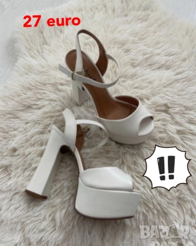 сандали на ток платформа Сватба абитуриентска за лятна бална вечер, обувки за бал, , снимка 3 - Дамски обувки на ток - 54024899