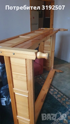 Легло бял бор масив 114×190см., снимка 3 - Спални и легла - 53616342