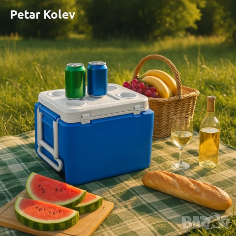 Хладилна кутия Atlantic 45L, пасивна, с табла/с колела, снимка 2 - Хладилни чанти - 53455384