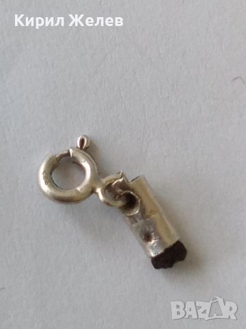 Сребърна карабинка закопчалка 19982, снимка 5 - Колиета, медальони, синджири - 52243874