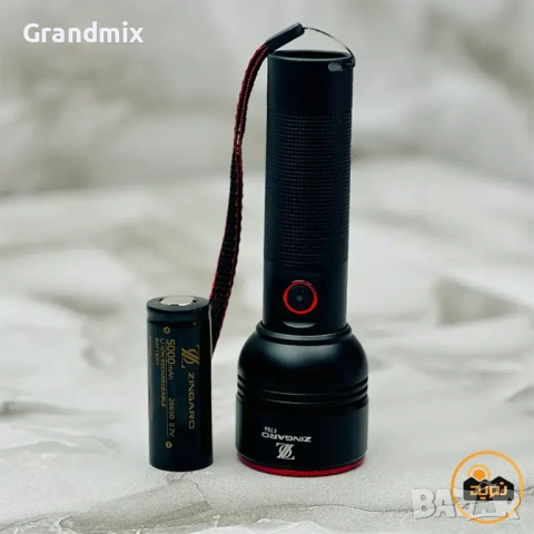 Мощен акумулаторен LED фенер, снимка 3 - Прожектори - 53493776