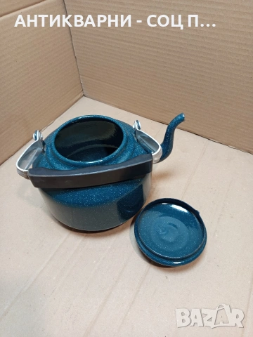 Соц Стар Чисто Нов Емайлиран Чайник. НОМЕР 1700., снимка 4 - Антикварни и старинни предмети - 53818829