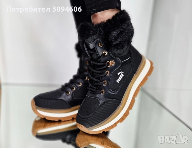 Дамски боти с пух , снимка 5 - Дамски боти - 52957011