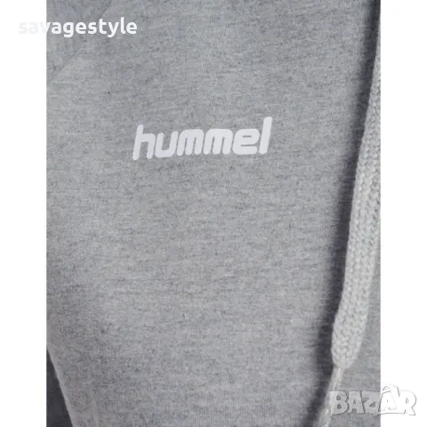 Дамско горнище HUMMEL Go Cotton Hoodie Grey Melange W, снимка 3 - Спортни екипи - 48074206