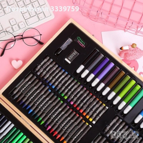 комплект за рисуване 132 ласти или арк куфар 180 части, снимка 2 - Рисуване и оцветяване - 53911145