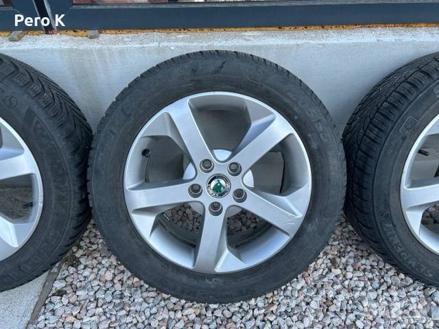 ОРИГИНАЛНИ ДЖАНТИ ЗА ШКОДА R16 , снимка 4 - Гуми и джанти - 53886305