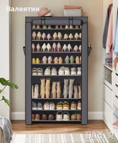 10 етажен органайзер за обувки с покривало, снимка 2 - Други стоки за дома - 52489349
