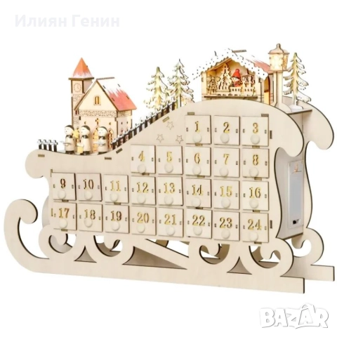 HOMCOM Адвент календар за запълване с 24 чекмеджета, снимка 9 - Декорация за дома - 51928387