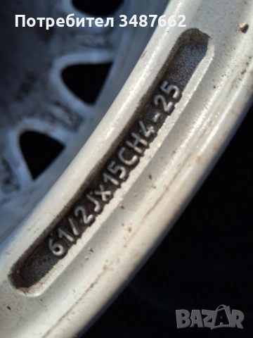 15цола за Пежо Ситроен 4×108 6.5J ×15 ет 25, снимка 6 - Гуми и джанти - 54238624