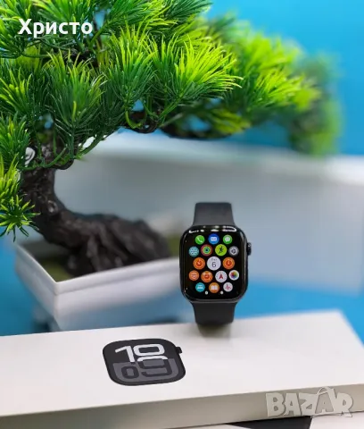 ГАРАНЦИОНЕН!!! Apple Watch 10, GPS, Jet Black Aluminum Case 42 мм, снимка 4 - Аксесоари за Apple - 49385607