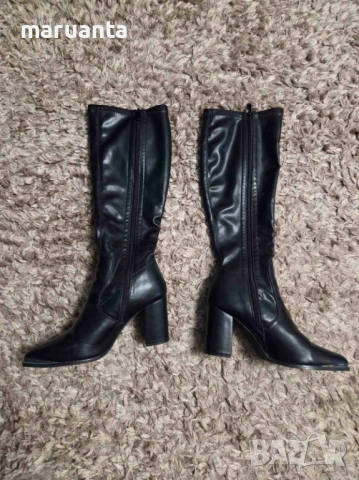 Естествена кожа дамски ботуши номер 39