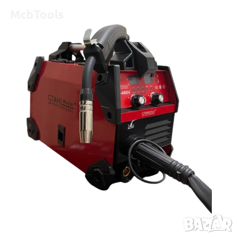 Телоподаващ апарат MIG, MAG, MMA за заваряване без газ 400А STAHLMAYER-RED, снимка 6 - Други машини и части - 52584076