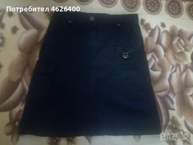 Продвам черна дамска дънкова къса пола