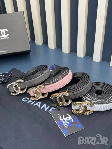 колани от естествена кожа в кутия 2см chanel 