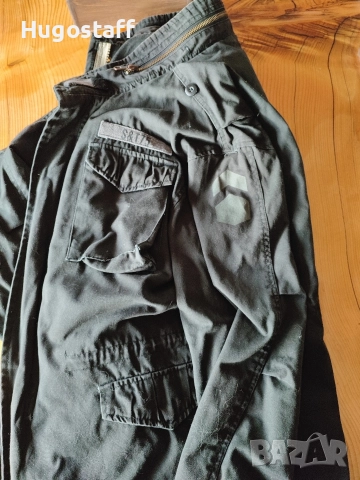 Военно черно яке Surplus M65 Regiment Jacket с качулка Хл, снимка 3 - Якета - 52748829