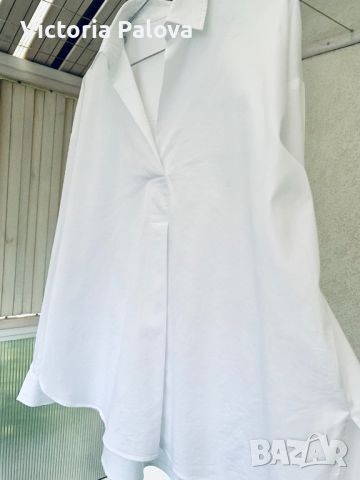 Модерна бяла блуза/ риза/туника, снимка 7 - Ризи - 45209584