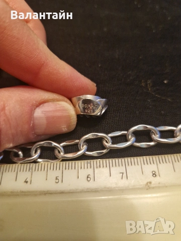 Сребърна гривна с талисмани , снимка 3 - Гривни - 53931240