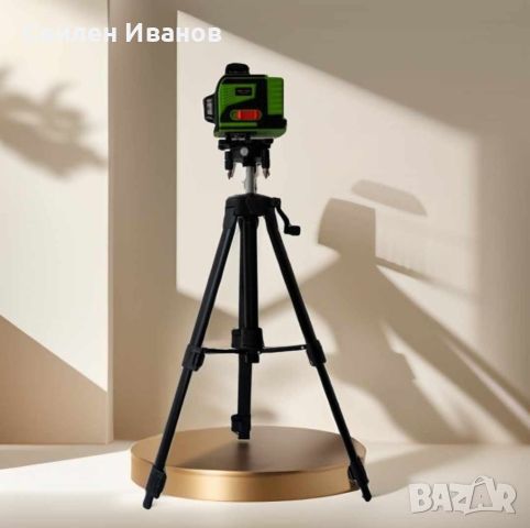 4D Лазерен Нивелир с 16 Линии (Четири Точков), Самонивелиращ се, със Зелен Лазер с тринога, снимка 2 - Други стоки за дома - 46246268