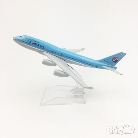 Бойнг 747 самолет модел макет Korean Air метален лайнер, снимка 1 - Коли, камиони, мотори, писти - 45326802