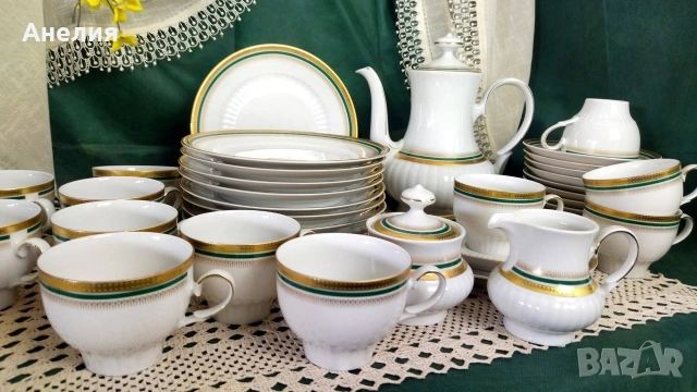 Mitterteich Bavaria зелен и златен кант ! Красота! 