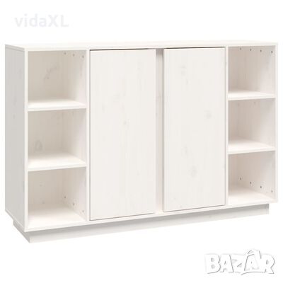 vidaXL Сайдборд, бял, 120x35x80 см, бор масив(SKU:814500, снимка 1 - Други - 45492499