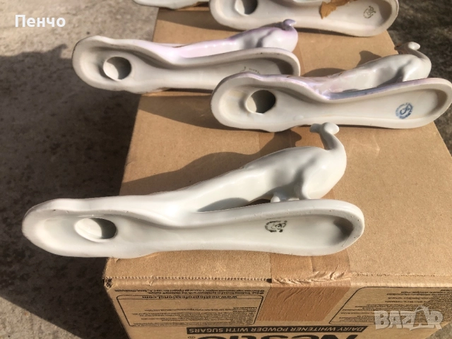 СОЦ порцеланови фигурки ПАУН - MADE IN BULGARIA 2, снимка 12 - Антикварни и старинни предмети - 51830139