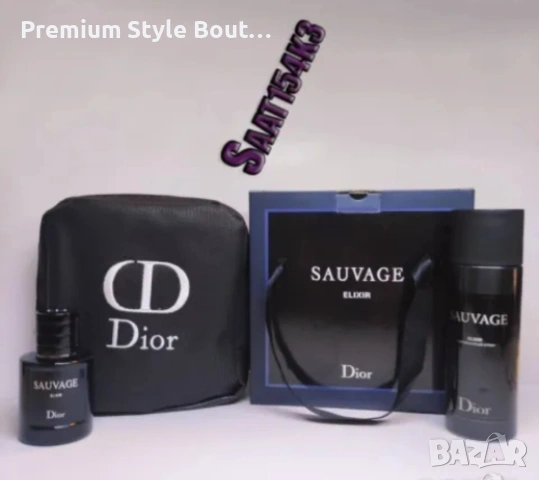 комплект парфюм, дезодорант,чанта и кутия Christian Dior sauvage
