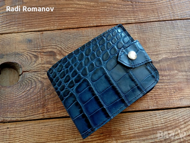 Ръчно изработен мъжки кожен портфейл 