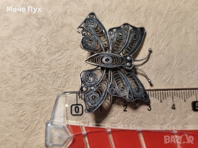 Стара сребърна брошка (17), снимка 6 - Колиета, медальони, синджири - 52713859