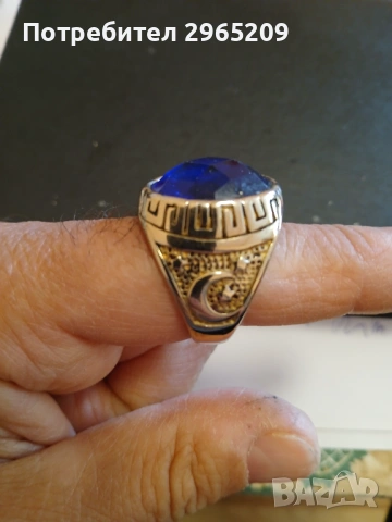 Красив турски пръстен, старинен, снимка 3 - Антикварни и старинни предмети - 53801833