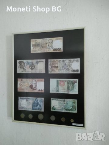 Пано с банкноти и монети от Португалия, снимка 7 - Нумизматика и бонистика - 46432331