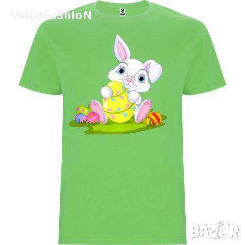 Нова детска великденска тениска в зелен цвят, снимка 1 - Детски тениски и потници - 45339459