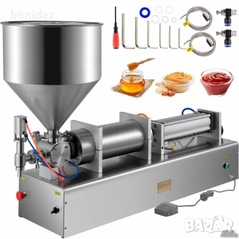 Дозираща-Пълначна машина за гъсти смеси, Тахан,. Лютеница, Крем, Хим, продукти, Козметика и др , снимка 3 - Други машини и части - 53908377