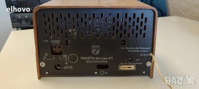 Старо лампово радио Philips Philetta de Luxe 311, снимка 5 - Антикварни и старинни предмети - 53780436