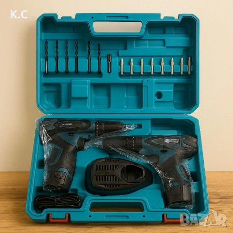 Акумулаторен винтоверт и ударна бормашина IF Tools CD11 – комплект с 2 батерии и куфар, снимка 3 - Винтоверти - 51812374