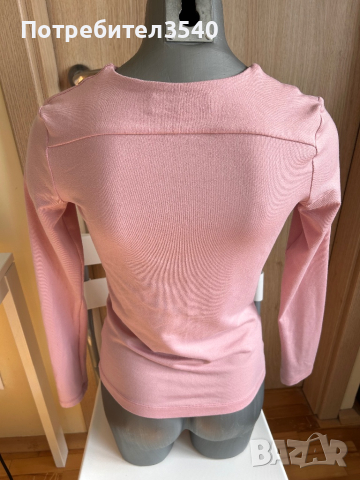 Дамска розова блуза с дълъг ръкав, снимка 9 - Блузи с дълъг ръкав и пуловери - 45057478